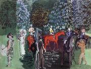 Dufy Raoul Chevaux Jockeys Elegantes au Bois china oil painting reproduction